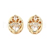 Brass Micro Pave Cubic Zirconia Beads KK-A259-08G-1