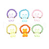 6Pcs Glass Seed Beaded Stretch Rings FS-WG68E71-01-5