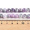 Electroplated Glass Beads Strands GLAA-C023-01L-3