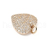 Brass Micro Pave Cubic Zirconia Pendants KK-Z107-15G-03-2