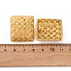 304 Stainless Steel Woven Stud Earrings EJEW-R027-04G-01-5