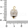 304 Stainless Steel Crystal Rhinestone Pendants STAS-H235-12G-3