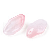 Baking Painted Transparent Glass Petal Beads DGLA-N004-15-3