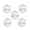 Non-Tarnish 304 Stainless Steel Pendants A-STAS-N090-LA911-1-2