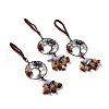Wire Wrapped Chakra Chips Natural Gemstone Big Pendant Decorations HJEW-H057-02D-01-2