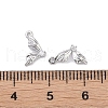 Brass Micro Pave Clear Cubic Zirconia Pendants KK-K351-37P-3