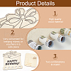 Happy Birthday Laser Cut Wooden Money Holder Display Stands AJEW-FG0004-31-4