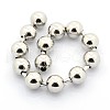 Tarnish Resistant 3.28 Feet Electroplate Stainless Steel Ball Chains X-CHS-L001-10mm-P-2