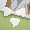 Tarnish Resistant 201 Stainless Steel Heart Stamping Blank Tag Pendants STAS-S031-16-5