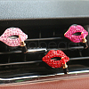 SUPERFINDINGS 6Pcs 6 Styles Lip Shape Alloy Rhinestone Air Vent Clips AJEW-FH0004-67-5
