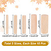  50Pcs 5 Style Solid Beech Wood Craft Sticks WOOD-NB0002-68A-2
