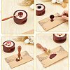 Brass Wax Seal Stamps with Wood Handle AJEW-WH0412-0094-3
