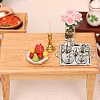 GOMAKERER 2 Sets 2 Colors Alloy Teacup & Saucer & Teapot Set AJEW-GO0001-72-5