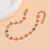 Bohemian Style Brass Enamel Butterfly Link Anklets WG8DE61-01-1