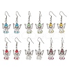 Angel Handmade Glass Seed Beads Dangle Earrings for Women EJEW-MZ00394-2