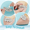 AHADERMAKER 8Pcs 4 Styles Brass Rhinestone Shoe Decorations AJEW-GA0006-98-3