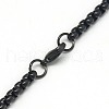 Trendy Men's 201 Stainless Steel Box Chain Necklaces NJEW-L043B-46B-3