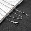 Non-Tarnish 304 Stainless Steel Cable Chain Necklace STAS-T040-PJ204-50-4