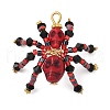 Halloween Theme Dyed Synthetic Turquoise & Glass Seed Beads Pendants PALLOY-MZ00774-4