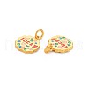 Rack Plating Alloy Enamel Pendants ENAM-S130-19B-2