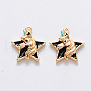 Brass Enamel Pendants KK-T049-024G-02-NF-1