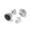 Rack Plating Brass Pave Single Cubic Zirconia Stud Earrings X-EJEW-I304-02P-03-2