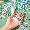 7 Strands 7 Colors Imitation Jade Solid Color Glass Beads Strands EGLA-TA0001-50-5