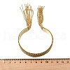 304 Stainless Steel Tassels Cuff Bangles for Women BJEW-V012-02G-3