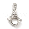 Brass Crystal Rhinestone Pendant Cabochon Settings KK-D033-05P-1