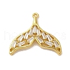 Brass Cubic Zirconia Pendents KK-M275-29G-1