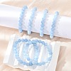 Natural & Dyed White Jade Bead Stretch Bracelets BJEW-K212-B-018-4