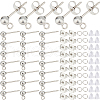 SOFPLATE 150Pcs 202 Stainless Steel Ball Stud Earring Findings STAS-SP0001-52B-P-1