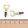 Natural Amethyst Hoop Earrings EJEW-P306-01G-10-5
