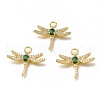 Brass Micro Pave Cubic Zirconia Pendants ZIRC-H102-05A-G-1