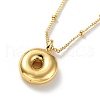 Initial Letter Brass Pendant Necklaces NJEW-A015-21G-O-1