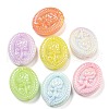 UV Plating Iridescent Acrylic Beads X-OACR-G039-19-1