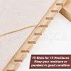 Bamboo Wood Jewelry Collection Necklace Display Stand ODIS-WH0005-06-4