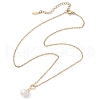 Mother's Day Jewellery Round Natural Freshwater Pearl Pendant Necklaces X-NJEW-JN05137-4