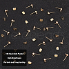 CREATCABIN 50Pcs Brass Stud Earring Findings KK-CN0001-44-4