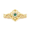 Brass Micro Pave Clear Cubic Zirconia Fold Over Clasps KK-M311-14G-1