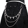Aluminum & Alloy Spike Rivets 3 Layer Trousers Chains WGE957A-01-1