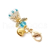 Angel Glass Beaded & Alloy Pendant Decorations HJEW-MZ00193-4