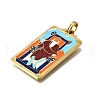 Tarot 304 Stainless Steel Enamel Pendants STAS-M119-07Q-G-3