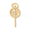 Brass Pave Clear Cubic Zirconia Pendants KK-U064-12G-1