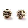 Brass Cubic Zirconia Beads ZIRC-F001-41G-2