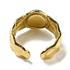 Ion Plating(IP) 304 Stainless Steel Open Cuff Rings RJEW-C079-18G-03-3