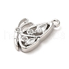 Brass Micro Pave Cubic Zirconia Pendants ZIRC-P113-02P-2
