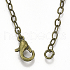 Brass Cable Chain Necklace Making MAK-T006-05AB-3