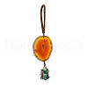 Natural Agate Slice Pendant Decorations HJEW-K046-03D-1