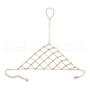 304 Stainless Steel Bar Link Triangle Mesh Toe Ring Anklets for Women AJEW-AN00664-2